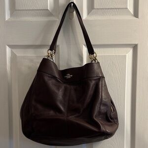 Coach Pebbled Leather Shoulder Lexy Bag